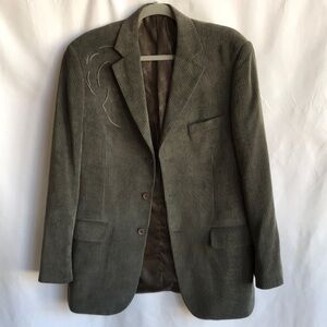 Elite Eddie Domani men’s embroidered corduroy blazer / sport coat, size 40R